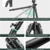 ulanzi trípode profesional jj05 glidego de fibra de carbono con columna central retráctil y rótula 360° hasta 183 cm para fotografía y vídeo ulanzi trípode profesional jj05 glidego de fibra de carbono con columna central retráctil y rótula 360° hasta 183 cm para fotografía y vídeo