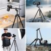 ulanzi trípode profesional jj05 glidego de fibra de carbono con columna central retráctil y rótula 360° hasta 183 cm para fotografía y vídeo ulanzi trípode profesional jj05 glidego de fibra de carbono con columna central retráctil y rótula 360° hasta 183 cm para fotografía y vídeo