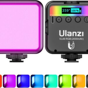ulanzi vl49 rgb luz led portátil