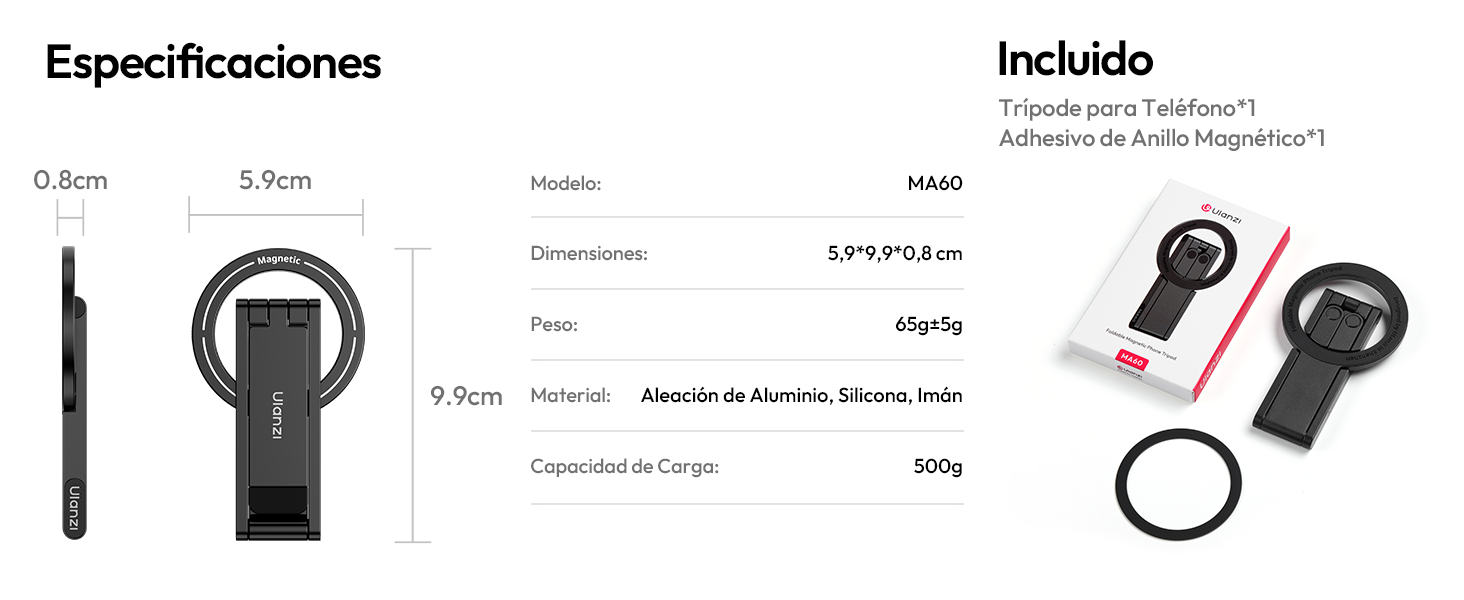 Ulanzi MA60 Soporte MagSafe compatible Android auto draft
