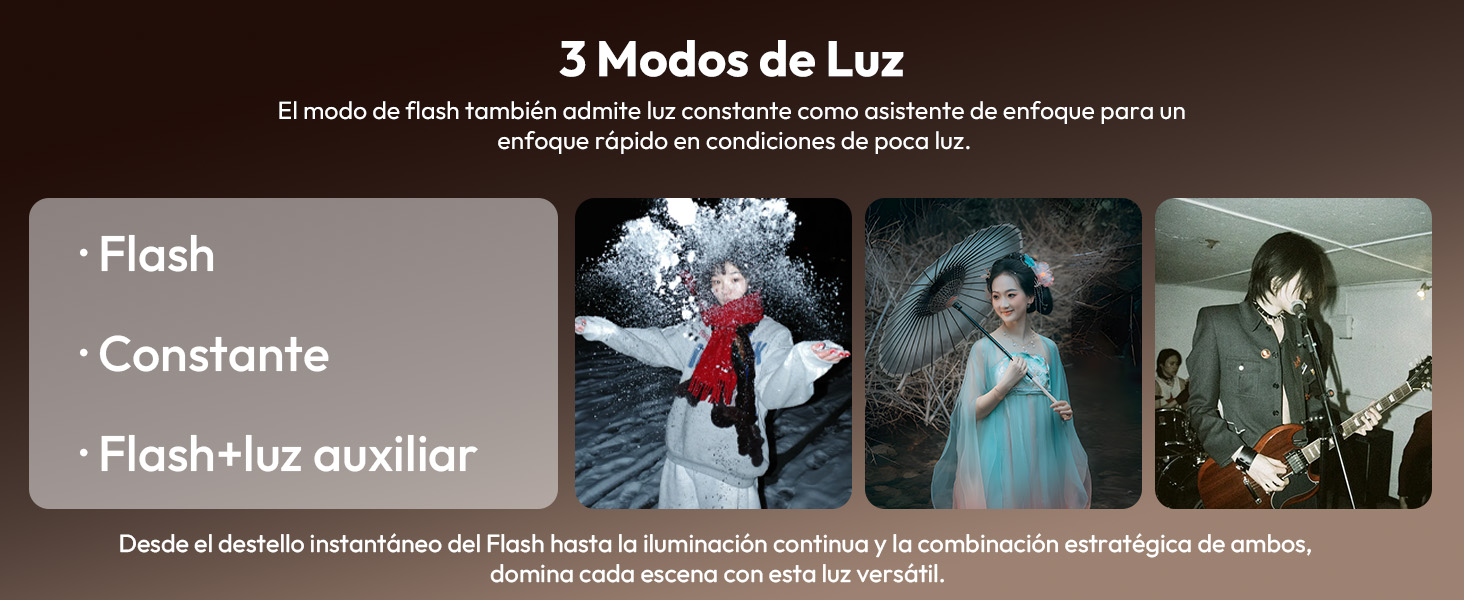 ulanzi sl03 mini flash con luz de vídeo