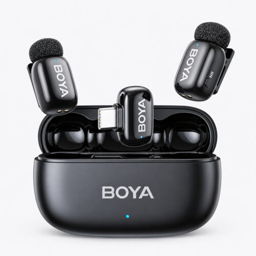 BOYA Mini 2 micrófonos inalámbricos USB-C con estuche de carga, imagen principal